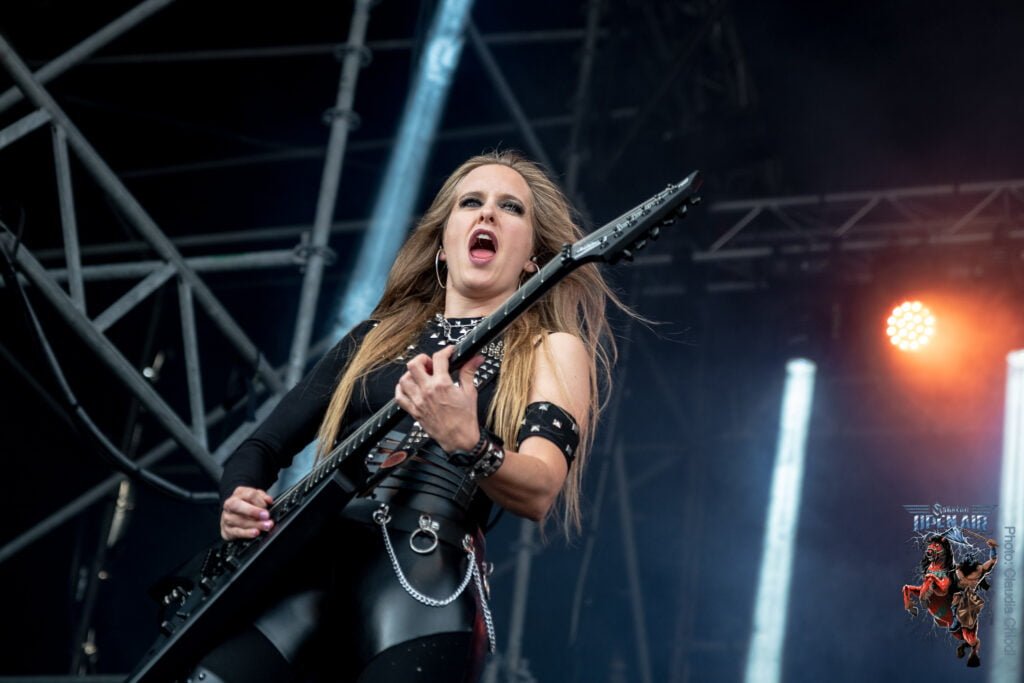 220805 Burning Witches playing at Sabaton Open Air 2022 in Falun. Photo: Claudia Chiodi